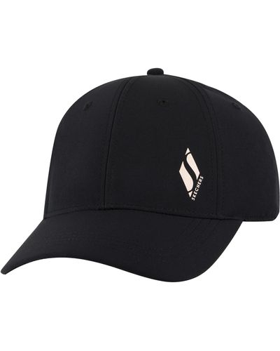 Skechers Skech-shine Rose Gold Diamond Baseball Hat - Black