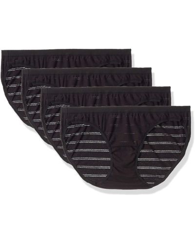 Hanes Ultimate Comfort Flex Fit 4 Pack Bikini Panties - Black