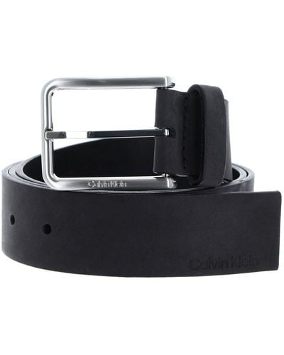 Calvin Klein Warmth Nubuck 35mm Cinturn - Negro