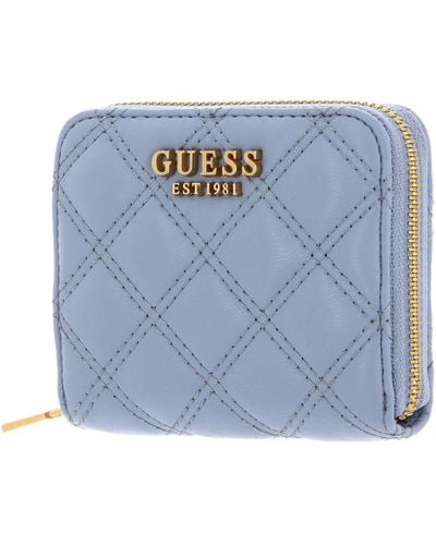 Guess Giully Slg Small Zip Around Wallet Wisteria - Blauw