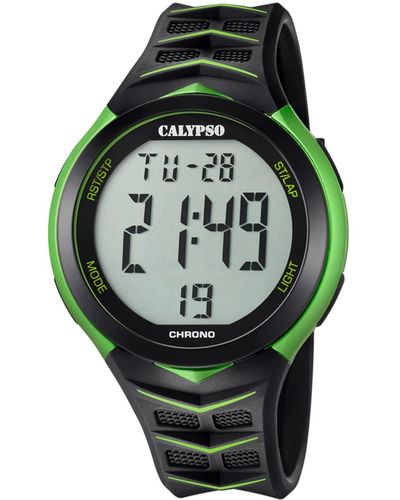 Calypso St. Barth S Digital Quartz Watch With Plastic Strap K5730/4 - Green