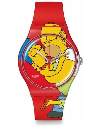 Swatch Armbanduhr aus der Simpsons Swett Embrace Edition - Mehrfarbig