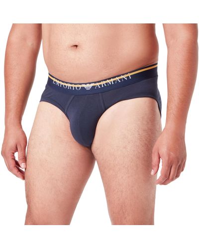 Emporio Armani Underwear Brief Underlined Logo Caleçons - Bleu