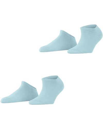 Esprit 2-pack W Sn Cotton Short Plain 2 Pairs Trainer Socks - Blue