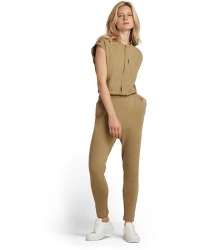 G-Star RAW , S Snap Button Jumpsuit , Green - Natural