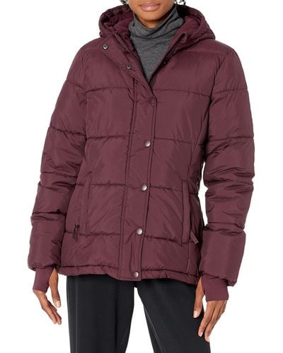 Amazon Essentials Plus Size Heavy-Weight Full-Zip Hooded Puffer Coat Kleidermantel - Lila