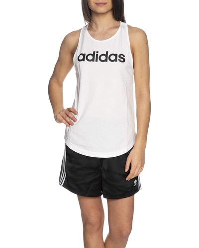 adidas W Lin T-shirt Voor - Wit