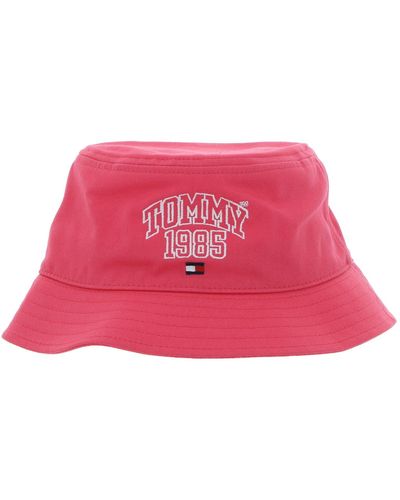 Tommy Hilfiger Tommy Varsity Bucket Hat L/XL Laser Pink