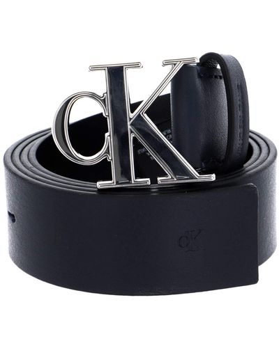 Calvin Klein Mono Plaque Belt W80 Navy - Blu