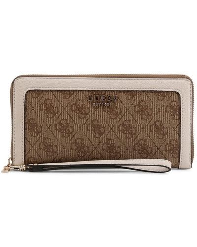 Guess Zadie Logo Cheque Organizer Latte/Black - Mehrfarbig