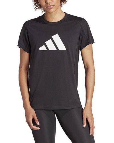 adidas Train Essentials Big Performance Logo Training tee Camiseta - Negro