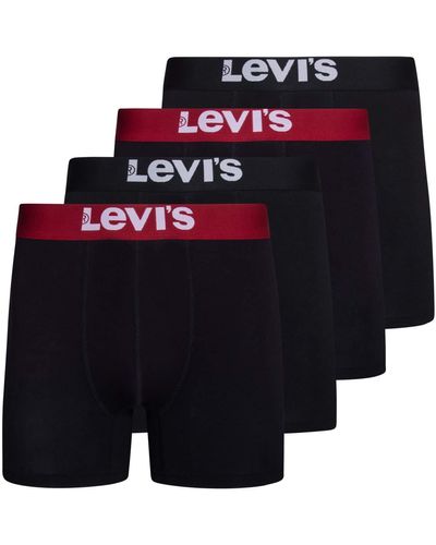 Levi's S Stretch Boxer Brief Underwear Breathable Stretch Underwear 4 Pack - Blue