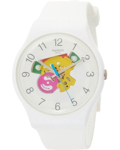 Swatch Analog Quarz Uhr mit Silikon Armband SUOW148 - Mehrfarbig