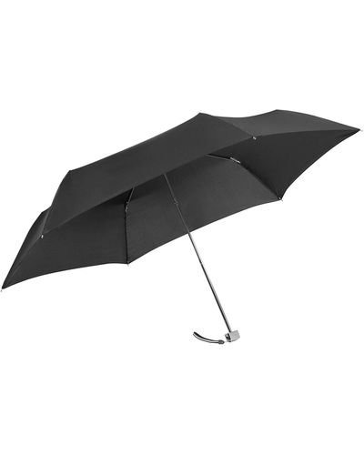 Samsonite Rain Pro 3 Section Ual Ultra Mini Flat Stick Umbrella - Black