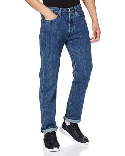 Levi's 00501-0114 Original Fit Jeans,Stonewash,30W / 34L - Blau