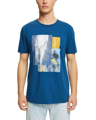 Esprit T-Shirt mit Print - Blau