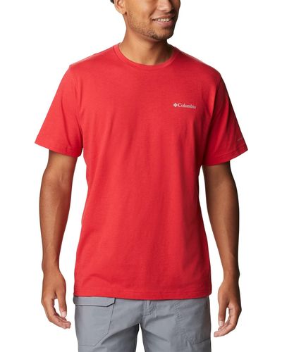 Columbia Thistletown Hills Short Sleeve Hiking Shirt - Red
