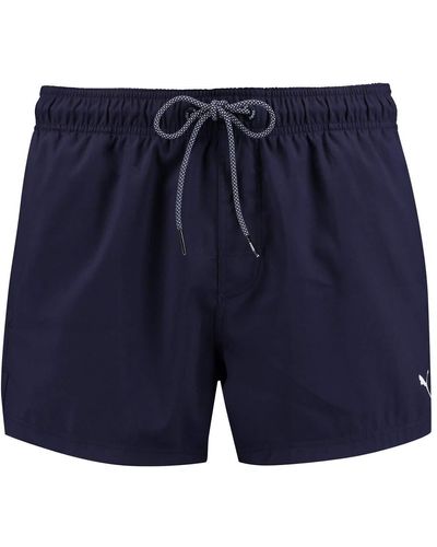 PUMA Badehose Badeshorts Logo Short Length Swim Shorts - Blau