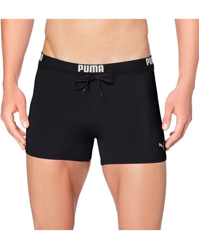 PUMA Logo Swimming Trunks - Negro