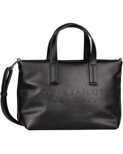 Tom Tailor Thessa Shopper Umhängetasche Reißverschluss Groß Schwarz