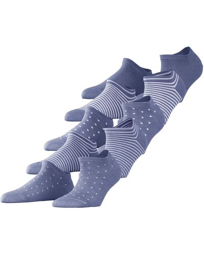 Esprit Dots & Stripes 5-pack W Sn Socks - Blue