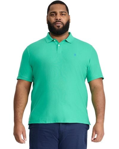 Izod Tall Advantage Performance Short Sleeve Polo Shirt - Green