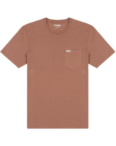 Wrangler Tè Tascabile T-Shirt - Marrone
