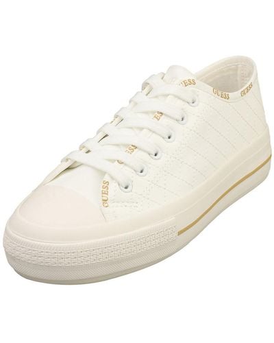 Guess Fl7emmele12 Womens Fashion Trainers In White - 5 Uk - Natural