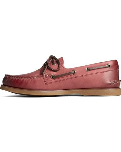 Sperry Top-Sider Gold Authentic Original 2-eye Seasonal Boat Shoe - Red