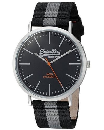 Superdry Analoog Kwarts Horloge Met Lederen Armband Syg194b - Wit