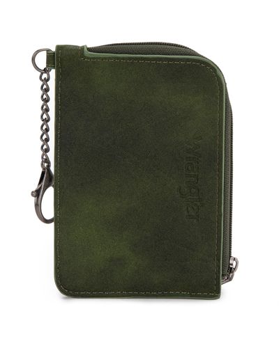 Wrangler Portafoglio porta carte di credito da donna sottile sottile porta carte portachiavi portafoglio tasca - Verde
