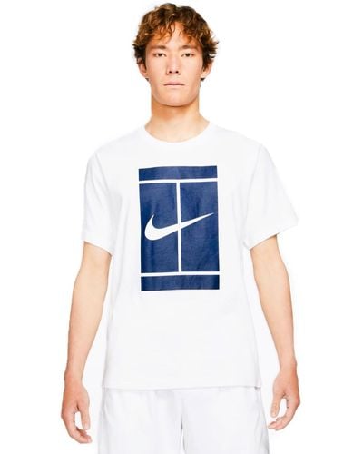 Nike M Nkct Tee Ssnl Court T-shirt Voor - Blauw