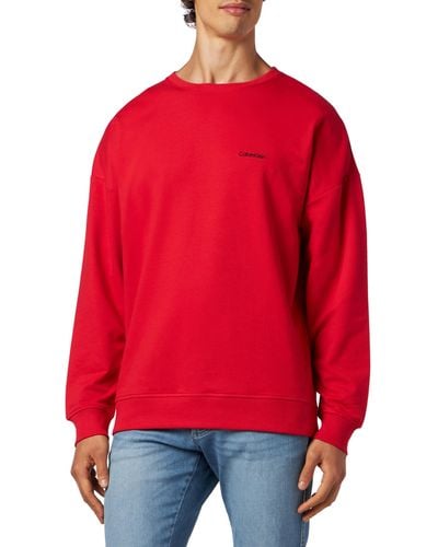 Calvin Klein L/S Sudadera 33E 000nm2533e Peso Pesado - Rojo