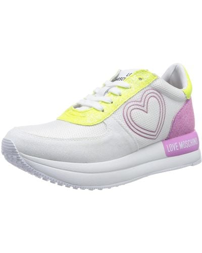 Love Moschino , JA15084G1GIO3, Sneaker Donna , Bianco, 35 EU - Nero