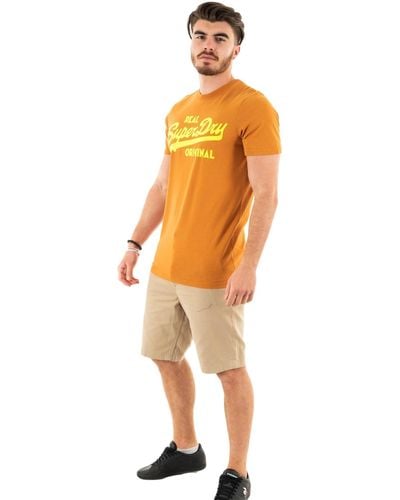 Superdry Vintage Vl Neon Tee Formal Shirt, - Orange