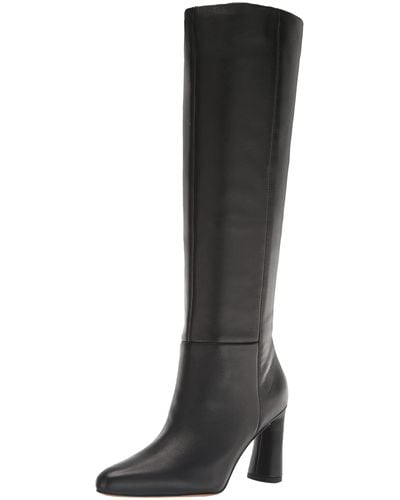 Vince S Highland Knee High Boot Black Leather 6 M