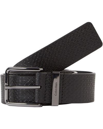 Calvin Klein Belt Warmth Plus Nano Mono 3.5 Cm Leather - Black