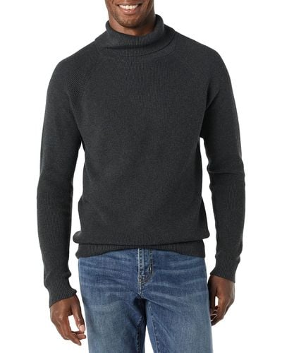 Amazon Essentials 100% Cotton Rib Knit Turtleneck Sweater - Black