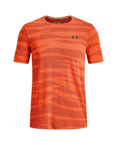 Under Armour S Seamless Short Sleeve T-shirt Orange S - Red