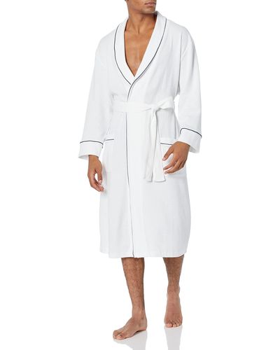 Amazon Essentials Robe de Chambre Gaufrée Légère - Blanc
