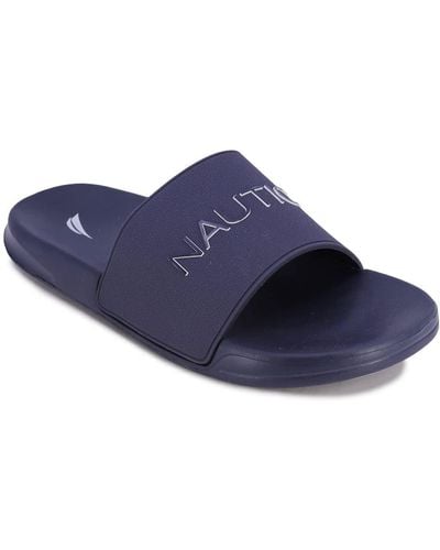 Nautica Athletic Slide Comfort Sandal-Dolan-Navy-7 - Blu
