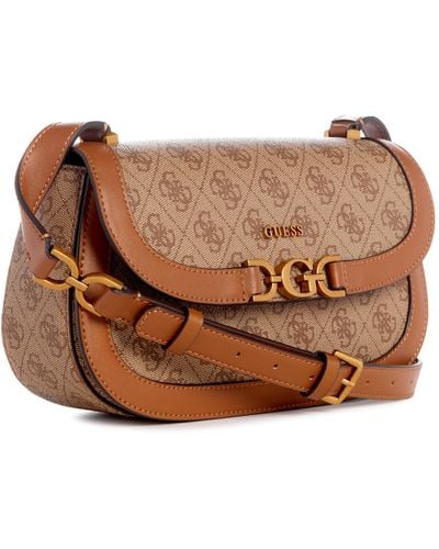 Guess DAGAN CROSSBODY FLAP - Marrone