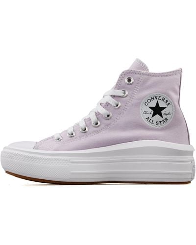 Converse Ctas Move Hi Sports Shoes Woman's Pink 572722c - Grey