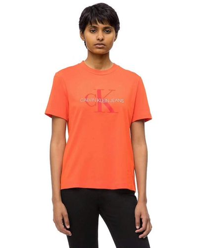 Calvin Klein SATIN MONOGRAM RELAX FIT - Orange