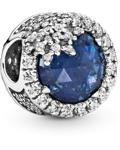 PANDORA Argent Charms et perles - 796358NTB - Bleu