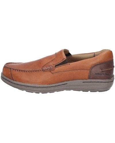 Hush Puppies S Murphy Victory Slip On Moccasin Shoes - Braun