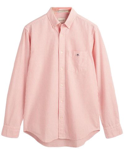 GANT REG Oxford Banker Stripe Shirt - Pink