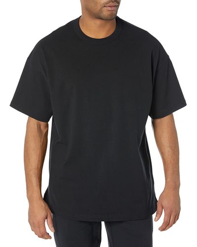 Amazon Essentials T-shirt surdimensionné à manches courtes en coton lourd - Noir