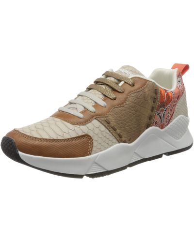 Desigual Shoes Hydra Patch Trainers - Brown