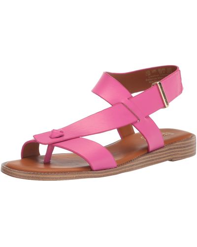 Franco Sarto S Glenni Ankle Strap Flat Sandals - Pink